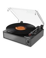 Oakcastle TT100 Belt-Drive Turntable Record Player - Black