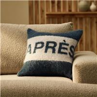 Habitat Apres Mohair Cushion - Navy - 43x43cm