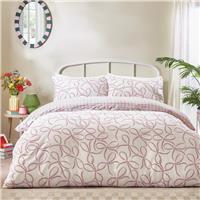 Heya Home Ribbons White Bedding Set - Superking