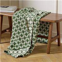 Habitat Chain Geo Throw - Green - 150x125cm