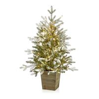 Premier 3ft PreLit Flocked Porch Artificial Christmas Tree