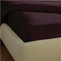 Silentnight Supersoft Plain Burgundy Fitted Sheet - Single