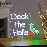 Premier Deck The Halls Hanging Lit Christmas Neon Sign