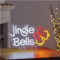 Premier 40cm Lit Jingle Bells Hanging Neon Sign