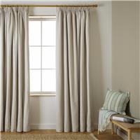 Habitat Herringbone Pencil Pleat Curtain - Cream -229x168cm