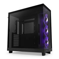 NZXT H6 Flow RGB Mid Tower Computer Case - Black