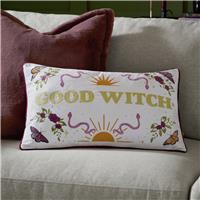 furn Good Witch Cushion - White - 50x30cm