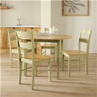 Argos Home Chicago Round Cream Dining Table & 4 Cream Chairs
