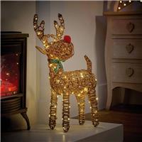 Premier Multi Action 80 LEDs Outdoor Big Nose Reindeer