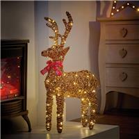 Premier 70cm Multi Action Outdoor Standing Reindeer 80 LEDs