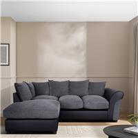 Argos Home Harry Left Hand Corner Chaise Sofa - Charcoal