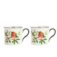 Argos Home Robin Set of 2 Stoneware Mugs - Cream