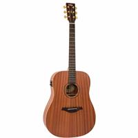 Vintage VE400 Dreadnought Electro Acoustic Guitar - Mahogany