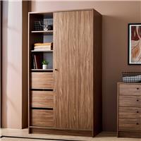Argos Home Malibu 1 Door 3 Drawer Sliding Wardrobe - Walnut
