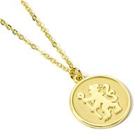 Chelsea FC Gold Finish Crest Pendant Necklace