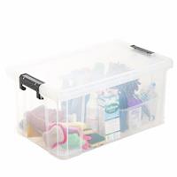 Strata Stackmaster 70L Plastic Storage Box - Black