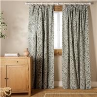Argos Home Jacquard Pencil Pleat Curtain - Green - 137x117cm
