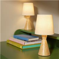 Argos Home Wooden Table Lamp Pair - Natural