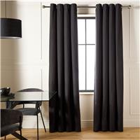 Habitat Blackout Eyelet Curtain - Black - 137x117cm