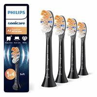 Philips Sonicare A3 Premium Toothbrush Heads - 4-Pack, Black