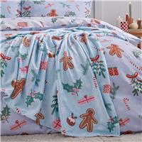 Catherine Lansfield Gingerbread Fleece Throw - 130x170cm