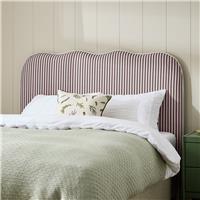 Habitat Onda Linen Kingsize Headboard - Stripe Plum