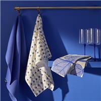 Habitat Set of 3 Tea Towels - Blue Leave & Wiggle