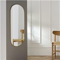 Habitat Gold Pill Wall Mirror - 100x60cm