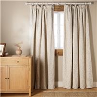 Argos Home Jacquard Pencil Pleat Curtain - Cream -137x117cm