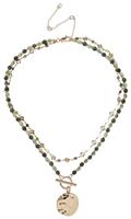 Liars & Lovers Multilayer Beaded Pendant Necklace
