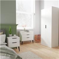 Welcome Talia 3 Piece 2 Door Wardrobe Set - White