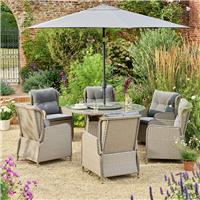 Argos Home Teramo 6 Seater Rattan Effect Patio Set