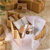 Argos Home Natural Woven Christmas Tree Shape Gift Basket