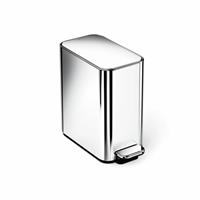 Simplehuman 5L Slim Bathroom Pedal Bin - Silver