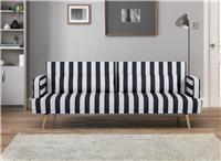 Habitat Andy Fabric Clic Clac Sofa Bed - Black & White