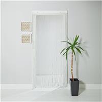 Little Black Book Beaded Door Curtain - White - 190x91cm