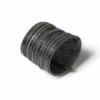 Freedom Silver Mega Cuff Rhinestone Bracelet