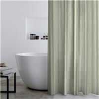Catherine Lansfield Stripe Shower Curtain - Green