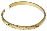 Liars & Lovers Stainless Steel Gold Tone Hinged Bangle