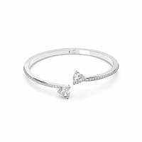 Swarovski Rhodium Plated Crystal Mesmera Hinged Bangle