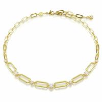 Swarovski Gold Tone Plated Constella Link Chain Necklace