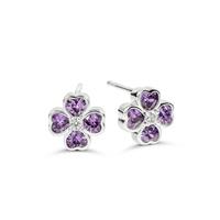 Radley Sterling Silver Heart Flower Stud Earrings