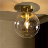 Habitat Coleman Glass Flush to Ceiling Light - Brass