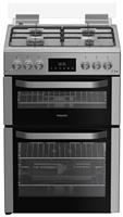 Hotpoint HDG6GDCX 60cm Double Oven Gas Cooker - S/Steel