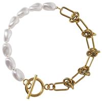 Liars & Lovers Gold Tone Knot and Peal Bracelet