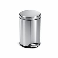 Simplehuman 4.5L Round Bathroom Pedal Bin - Silver