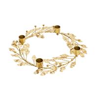 Argos Home Pressed Metal Wreath Candle Holder - Gold