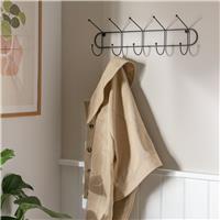 Argos Home Pack of 5 Coat Hooks - Black