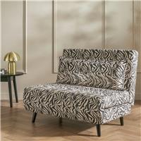 Habitat Roma Small Double Fabric Chairbed - Zebra Print