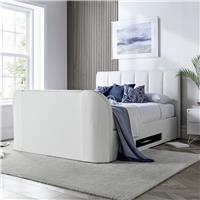 Time4Sleep Copenhagen Kingsize Ottoman TV Bed - White